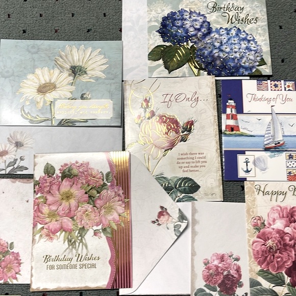 BRAND NEW 15 MIXED LOT OF GREETING CARDS FOR BIRTHDAY, GET WELL, SYMPATHY, Etc - Picture 3 of 12